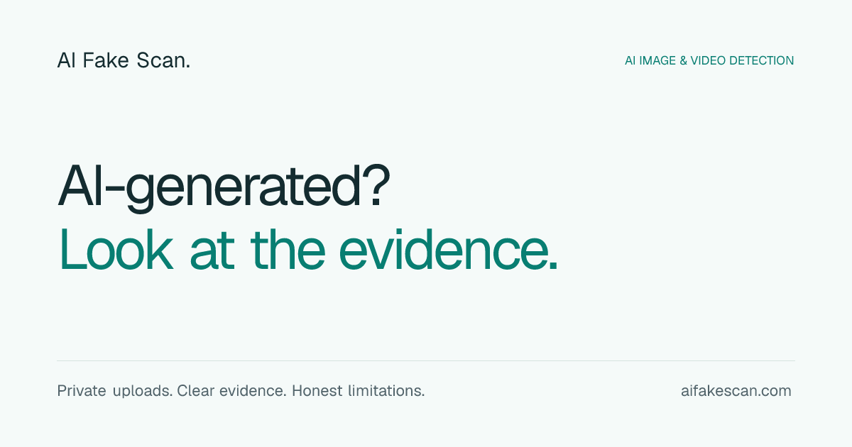 AI-generated? Look at the evidence. | AI Fake Scan